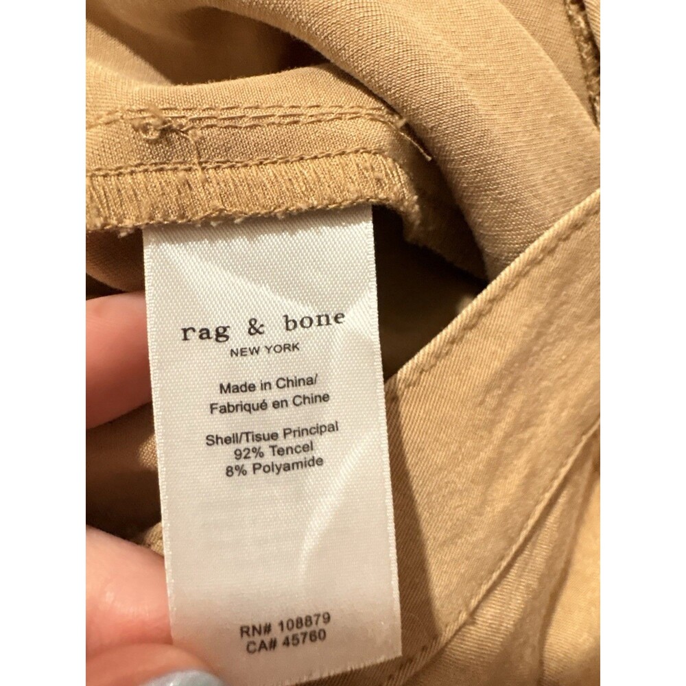 Rag & Bone Size 0 Tan Khaki Cargo Pants Drawstring Ankle - Picture 6 of 7